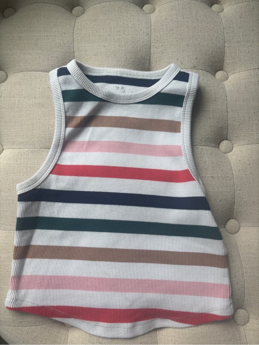 aerie Multicolor Striped Ribbed Tank Top